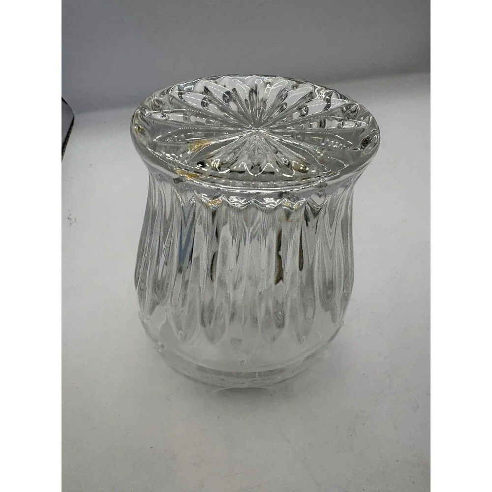 Oneida Southern Garden Frosted/ Clear Oval Vase 7.5”
